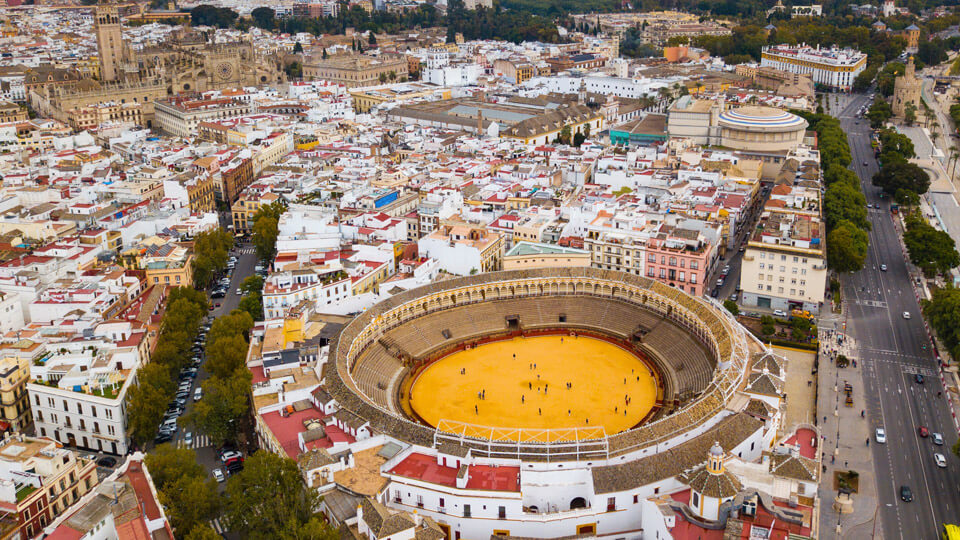 Bullring of the Maestranza in Seville. Spain
