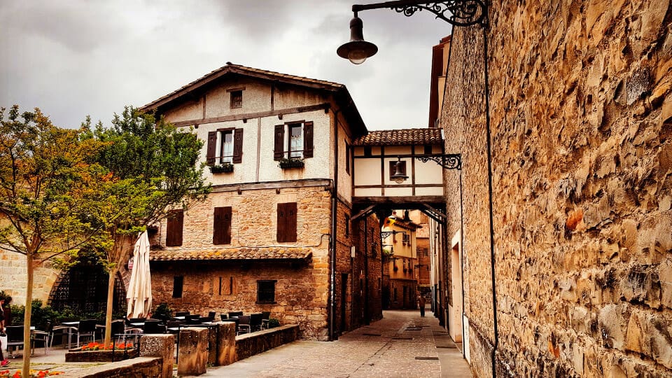 Medieval streets of Pamplona, Spain Medieval streets of Pamplona, Spain