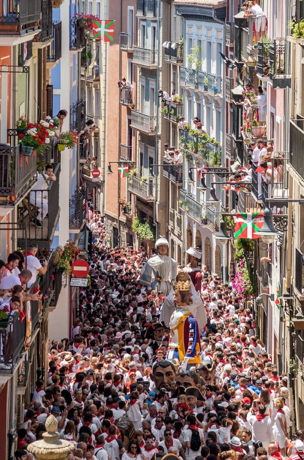 The Estafeta street, Pamplona. Spain
